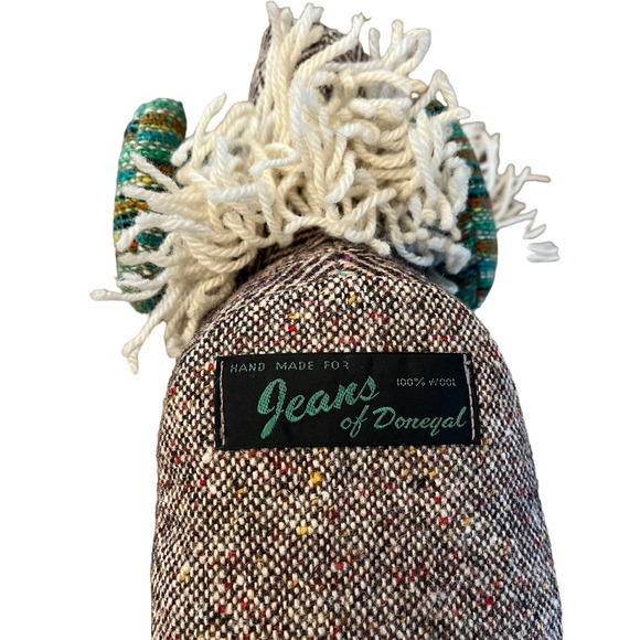 Jeans of Donegal Handmade Tweed Stuffed Ram Folk Art Wool Irish - Picture 4 of 7